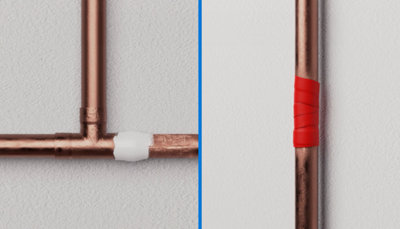 Vous avez 2 solutions de réparation temporaire de cet écoulement d’eau à votre disposition
