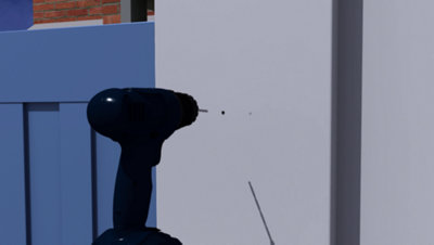 perçage trou sur mur extérieur
