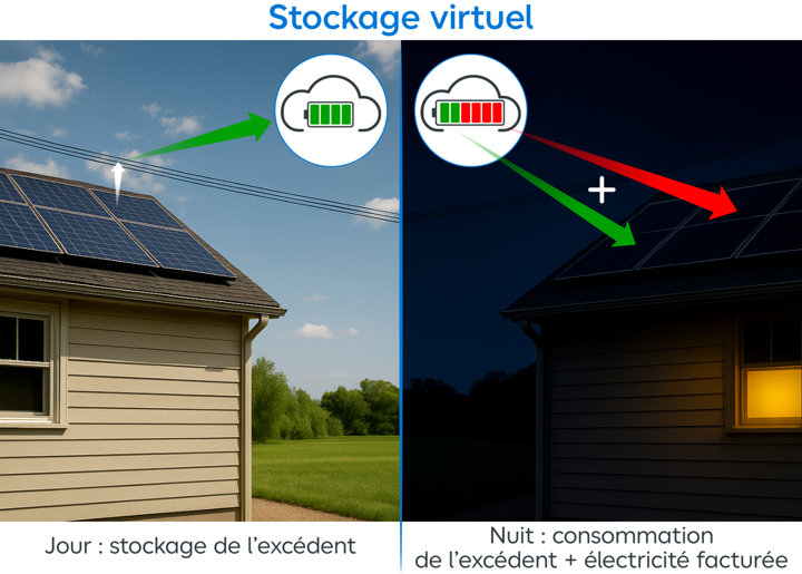 Illustration du stockage virtuel