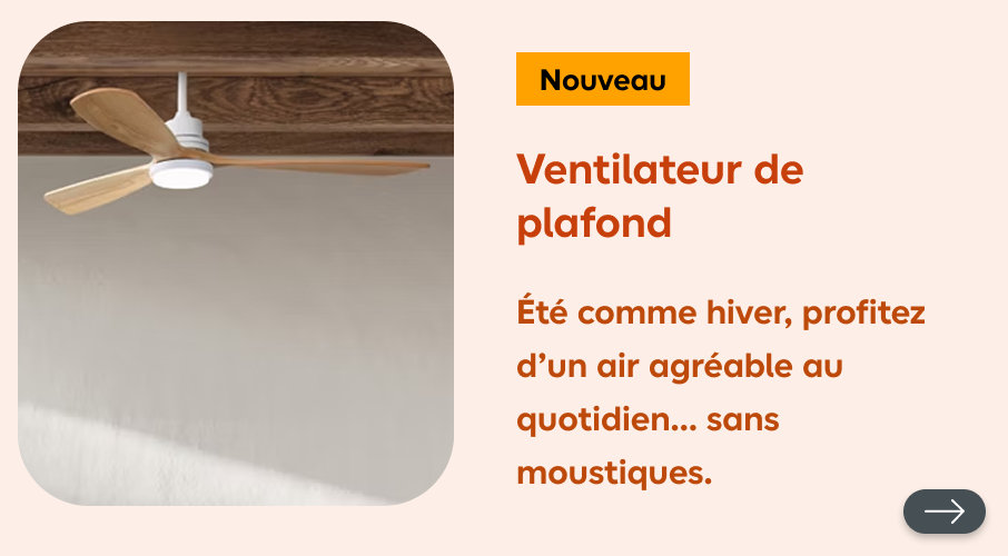 Nouveauté ventilateur de plafond