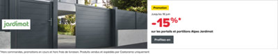 -15% sur portails et portillons jardimat