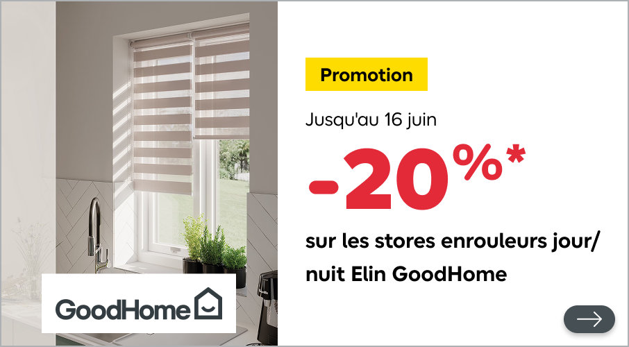 -20% sur les stores enrouleurs jour/nuit Elin GoodHome