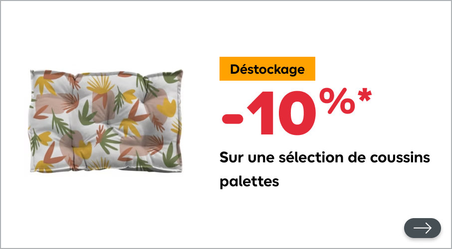 Déstockage coussin palette