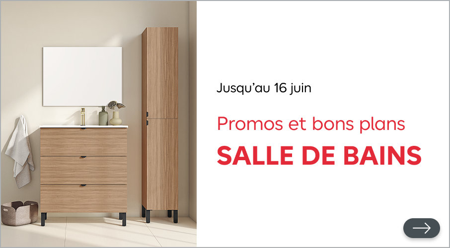Jusqu'au 16 juin, promos et bons plans salle de bains. Des promotions exclusives et des nouveaux arrivages pour réaliser votre projet. Découvrir