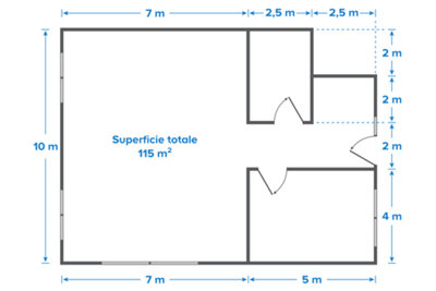 Calcul de la superficie d'une pièce