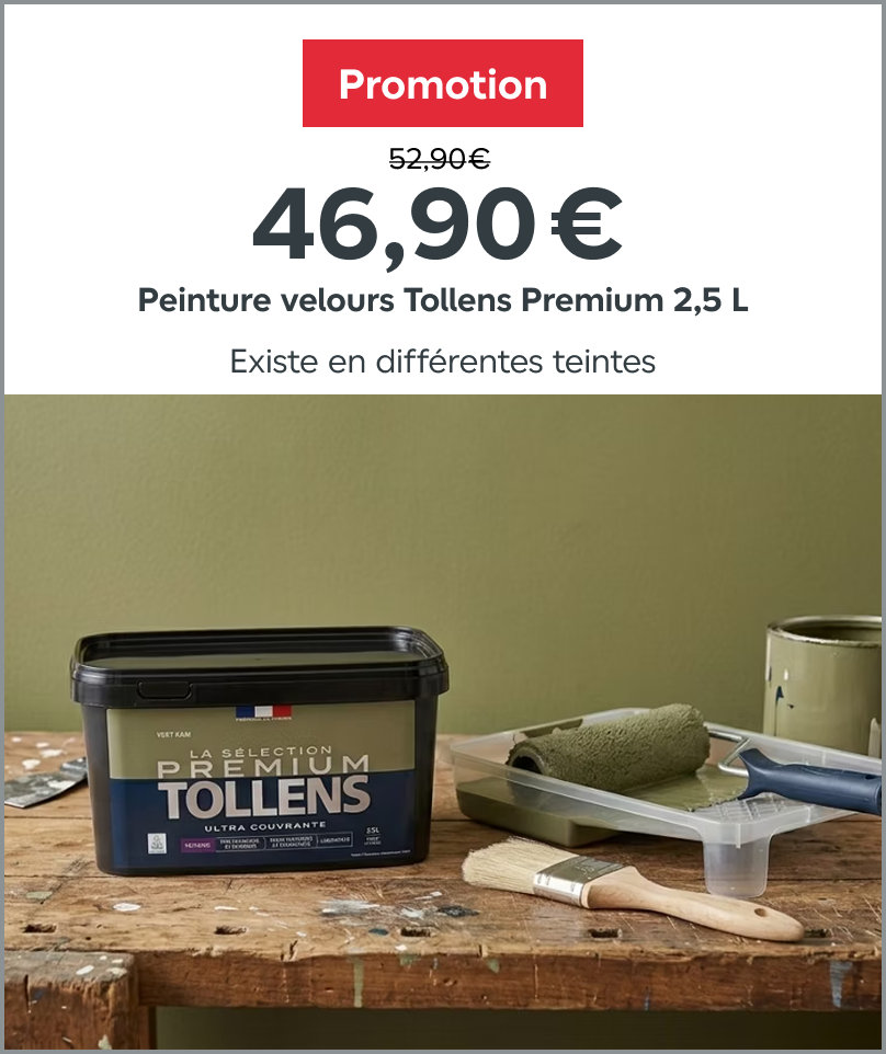 44,90€ Peinture velours Tollens Premium 2,5 L