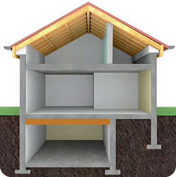 Image d'une isolation des sols et plafonds