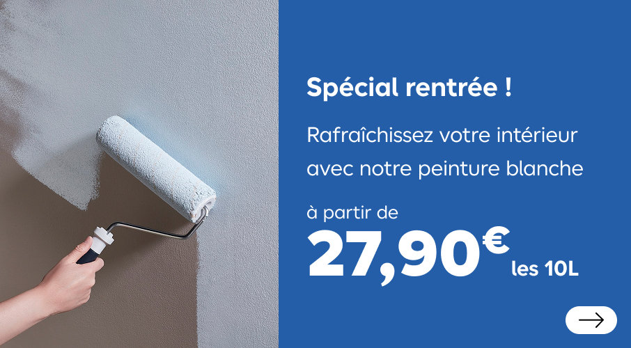 Spécial rentrée ! Rafraîchissez votre intérieur avec notre peinture blanche  à partir de 27,90 € les 10L