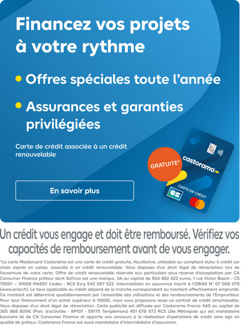 Image qui présente la carte de crédit Castorama