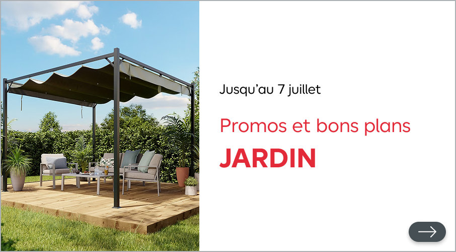 Jusqu’au 7 juillet, promos et bons plans jardin. Des promotions exclusives et des nouveaux arrivages pour réaliser votre projet