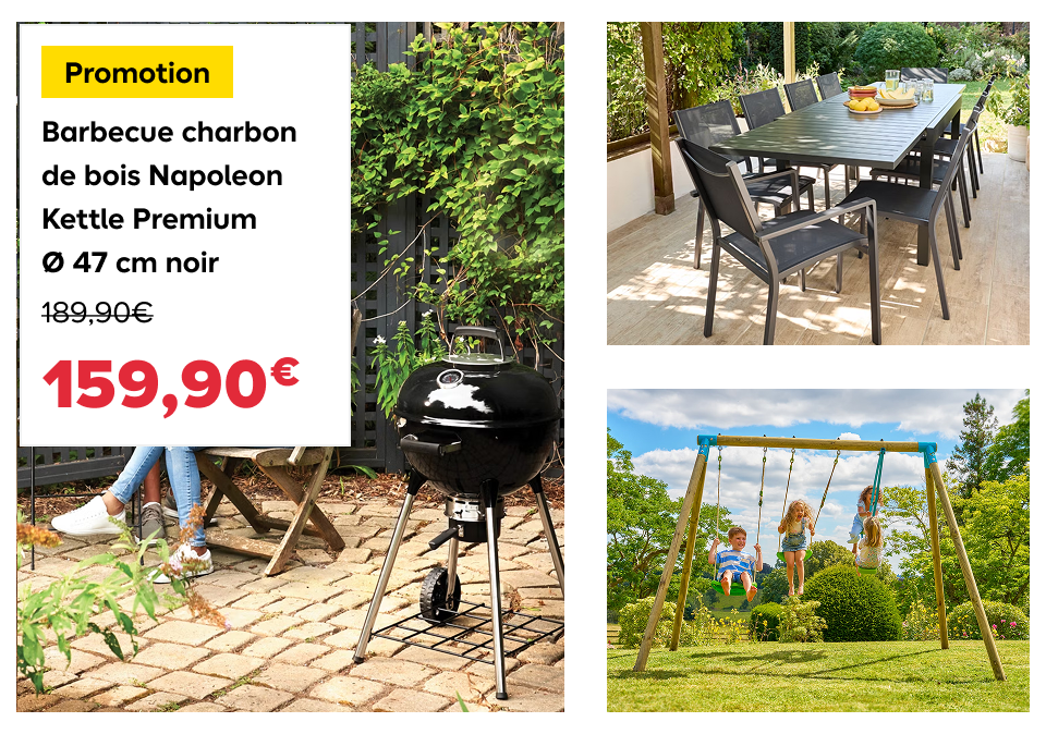 Barbecue charbon de bois Napoleon Kettle Premium Ø 47 cm noir 159,90 €