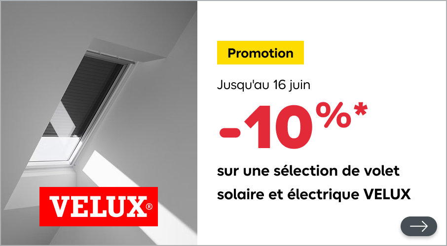 10% sur une sélection de volet solaire VELUX