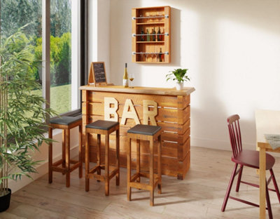 Pour fabriquer la structure d’un bar avec des palettes