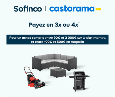 Sofinco et Castorama, payez en 3 fois ou 4 fois 