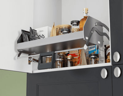Le rangement coulissant pour meuble haut de cuisine​