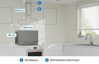 L’installation d’une hotte nécessite une prise électrique haute