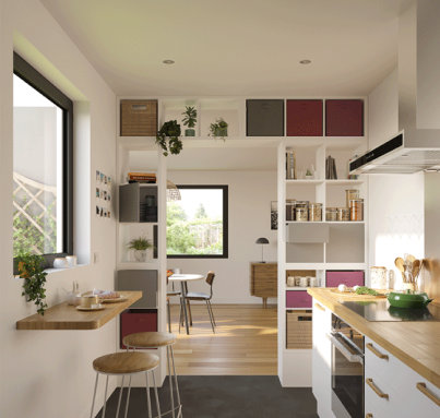 Délimiter la cuisine  de façon astucieuse