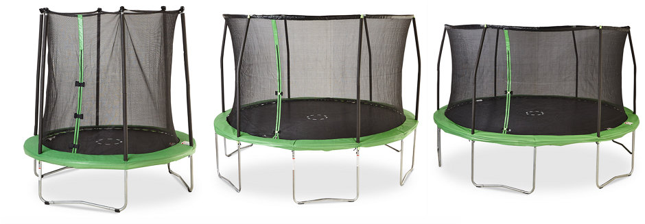 3 trampolines de taille différente