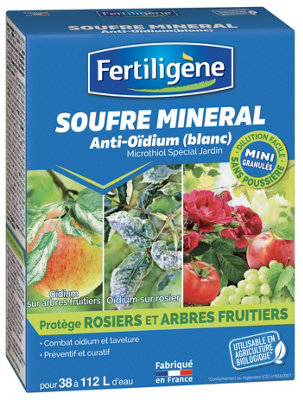 Boîte de soufre minéral anti-oïdium