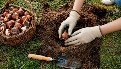 Jardinage en novembre : planter les bulbes de printemps en terre avant l'hiver