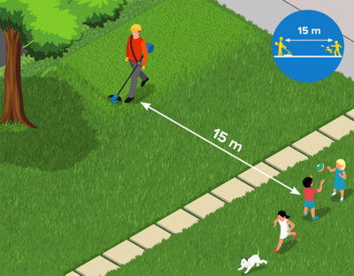 Illustration des distances de sécurité