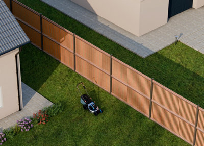 Illustration de 2 jardins séparés par une clôture
