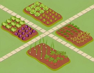 Exemple de croquis organisationnel du potager