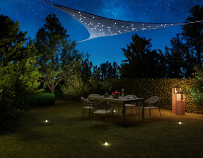 Pensez également à éclairer votre coin repas ou salon de jardin, tant pour la luminosité que pour la déco.