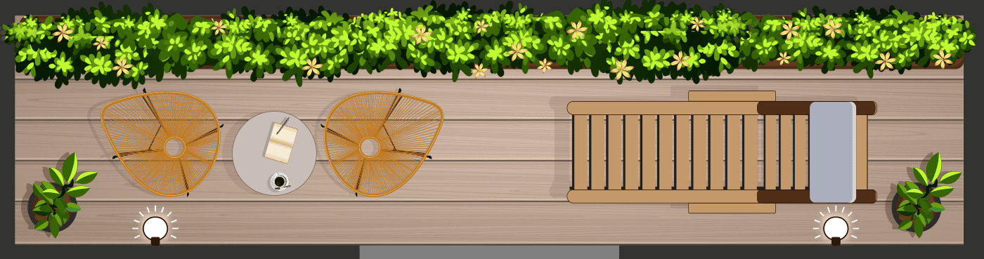 Aménager un balcon étroit (environ 80 cm de largeur)