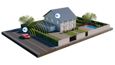 Schéma de l'intérêt des écrans végétaux pour réduire le bruit dans un jardin