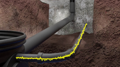 Le fil électrique qui permet d’alimenter la pompe du récupérateur d’eau est à présent protégé correctement