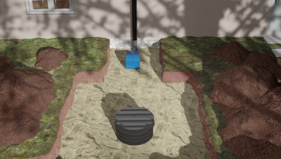 Vous devrez ensuite recouvrir l’ensemble des tuyaux en PVC avec une épaisseur de sable de 10 à 20 cm