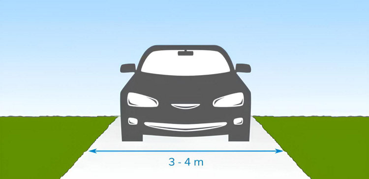 Largeur pour une allée carrossable