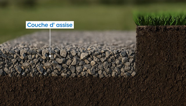 Illustration de la couche d'assise