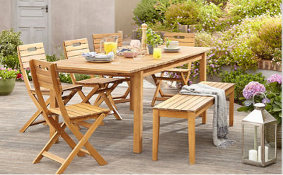 Salon de jardin 150x90 cm avec chaises