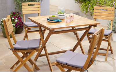 Table carré 90x90 cm avec chaises