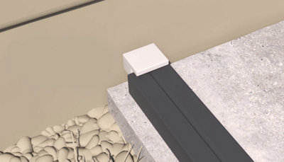 Placer les lambourdes à 2cm du mur et du bord de la dalle béton