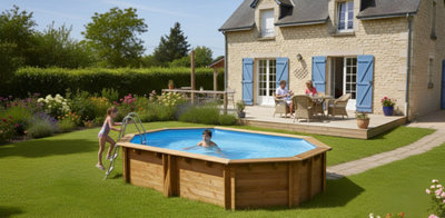 Schéma de la répartition du poids de la piscine