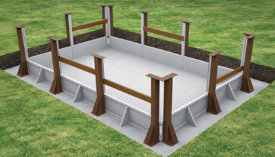 Schéma d'assemblage d'une piscine hors sol en béton
