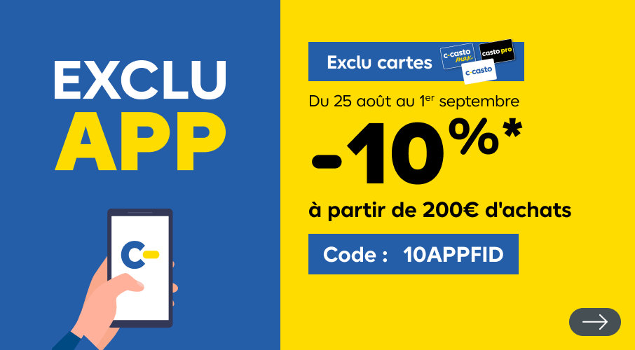 -10% a partir de 200€ d'achat sur l'app mobile