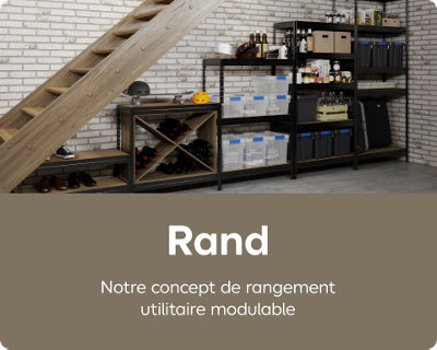 Rangement modulable sous escalier