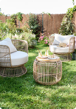 Salon bas de jardin