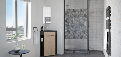 Exemple d'un petit meuble de salle de bains compact
