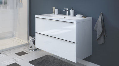 Un meuble en MDF blanc laqué