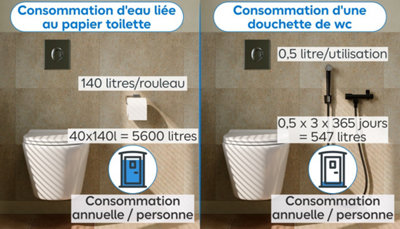 La douchette de WC pour des toilettes plus verts