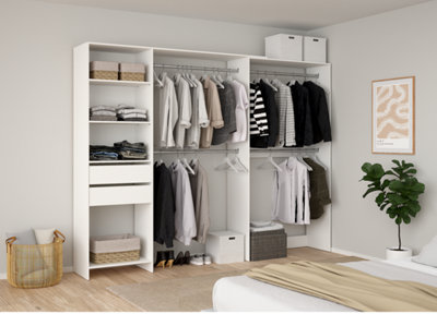 Chambre avec dressing blanc sans fond