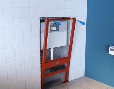 Schéma montrant le bâti-support qui s'enlève du mur.