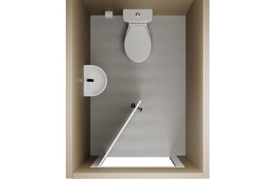 Une pièce WC vu du dessus