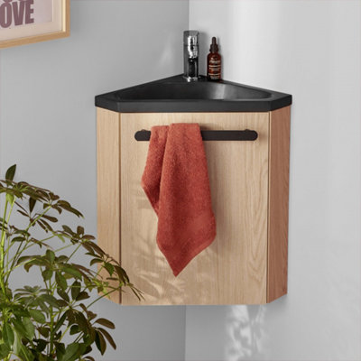 Lave-mains d'angle gain de place