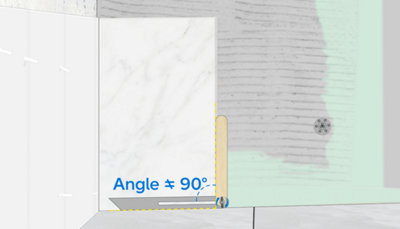 Pour mesurer l’angle de coupe, utilisez une fausse équerre